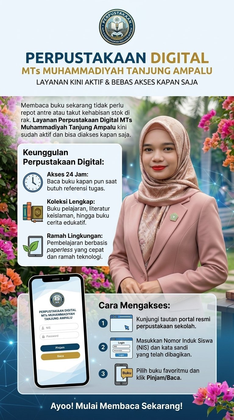 Inovasi Digitalisasi Pendidikan, MTs Muhammadiyah Tanjung Ampalu Resmi Luncurkan Layanan Perpustakaan Digital