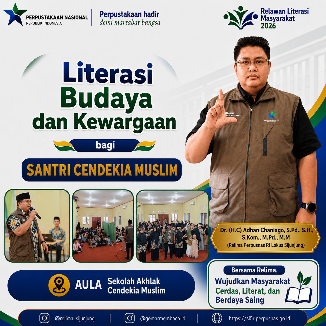 Flyer Kegiatan Literasi Budaya dan Kewargaan bagi Santri Cendekia Muslim